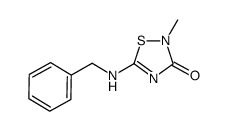 5-benzylamino-2-methyl-3-oxo-2,3-dihydro-1,2,4-thiadiazole结构式