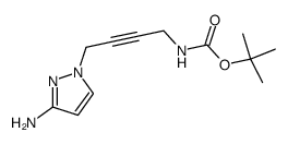 [4-(3-amino-pyrazol-1-yl)-but-2-ynyl]-carbamic acid tert-butyl ester Structure