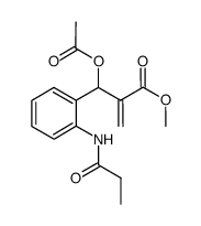 methyl 3-acetoxy-2-methylene-3-[2-(propanoylamino)phenyl]propanoate Structure