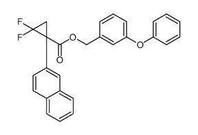(3-phenoxyphenyl)methyl 2,2-difluoro-1-naphthalen-2-ylcyclopropane-1-carboxylate Structure