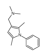 1-(2,5-dimethyl-1-phenylpyrrol-3-yl)-N,N-dimethylmethanamine Structure