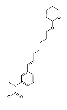 methyl methyl(3-(7-((tetrahydro-2H-pyran-2-yl)oxy)hept-1-en-1-yl)phenyl)carbamate结构式