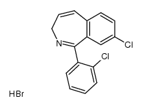 8-chloro-1-(2-chlorophenyl)-3H-2-benzazepine hydrobromide Structure