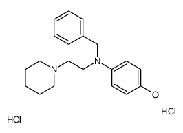 N-benzyl-4-methoxy-N-(2-piperidin-1-ylethyl)aniline,dihydrochloride Structure