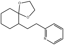 6-(2-(2-pyridyl)ethyl)-1,4-dioxaspiro(4.5)decane结构式