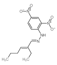 2-Hexenal, 2-ethyl-,2-(2,4-dinitrophenyl)hydrazone结构式