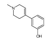 1-methyl-4-(3-hydroxyphenyl)-1,2,3,6-tetrahydropyridine结构式
