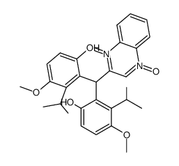 2-[bis(1'-hydroxy-3'-i-propyl-4'-methoxy-phenyl-2')-methyl]-quinoxaline-1,4-dioxide Structure