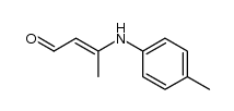 β-(p-methylphenylamino)crotonaldehyde结构式
