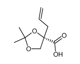 (-)-(2S)-2-hydroxy-2-(hydroxymethyl)-2,2'-O-isopropylidenepent-4-enoic acid Structure