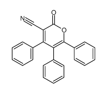 2-oxo-4,5,6-triphenylpyran-3-carbonitrile结构式