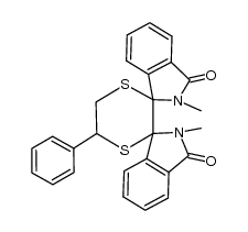 2,2''-dimethyl-5'-phenyl-1H-isoindole-1-spiro-2'-[1',4']dithiane-3'-spiro-1''-1''H-isoindole-3,3''-(2H,2''H)-dione Structure