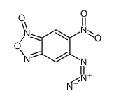 6-azido-5-nitro-3-oxido-2,1,3-benzoxadiazol-3-ium结构式