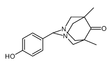 1,3-Diazaadamantan-6-one, 2-(4-hydroxyphenyl)-5,7-dimethyl Structure