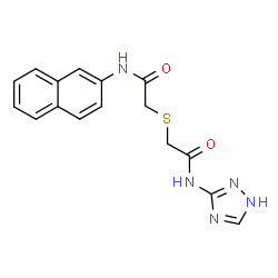 2-{[2-(naphthalen-2-ylamino)-2-oxoethyl]sulfanyl}-N-(1H-1,2,4-triazol-3-yl)acetamide结构式