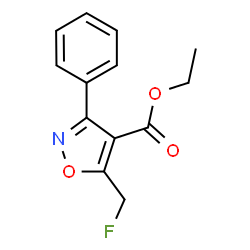 4-ISOXAZOLECARBOXYLIC ACID, 5-(FLUOROMETHYL)-3-PHENYL-, ETHYL ESTER structure