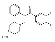 1-(3-fluoro-4-methoxyphenyl)-3-morpholin-4-yl-2-phenylpropan-1-one,hydrochloride Structure