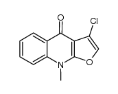 3-chloro-9-methyl-9H-furo[2,3-b]quinolin-4-one Structure