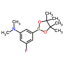 3-fluoro-N,N-dimethyl-5-(4,4,5,5-tetramethyl-1,3,2-dioxaborolan-2-yl)aniline图片