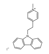 1-methyl-4-[2-(9-carbazolyl)ethyl]pyridinium iodide结构式