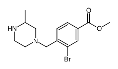 methyl 3-bromo-4-[(3-methylpiperazin-1-yl)methyl]benzoate Structure