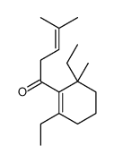 1-(2,6-diethyl-6-methylcyclohexen-1-yl)-4-methylpent-3-en-1-one结构式