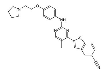 2-(5-METHYL-2-((4-(2-(PYRROLIDIN-1-YL)ETHOXY)PHENYL)AMINO)PYRIMIDIN-4-YL)BENZO[B]THIOPHENE-5-CARBONITRILE structure