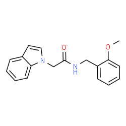 2-(1H-Indol-1-yl)-N-(2-methoxybenzyl)acetamide结构式