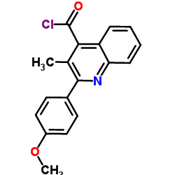 2-(4-Methoxyphenyl)-3-methyl-4-quinolinecarbonyl chloride Structure