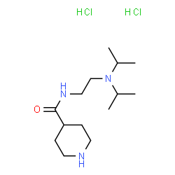 N-{2-[双(丙-2-基)氨基]乙基}哌啶-4-羧酰胺二盐酸盐结构式