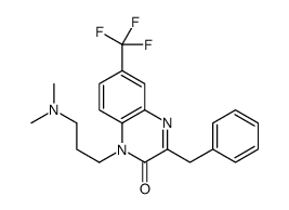 3-benzyl-1-[3-(dimethylamino)propyl]-6-(trifluoromethyl)quinoxalin-2-one结构式