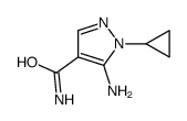 5-amino-1-cyclopropylpyrazole-4-carboxamide结构式