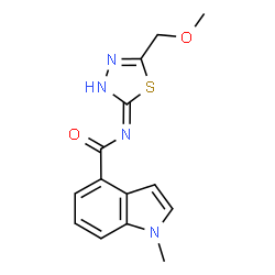 N-[(2E)-5-(methoxymethyl)-1,3,4-thiadiazol-2(3H)-ylidene]-1-methyl-1H-indole-4-carboxamide picture