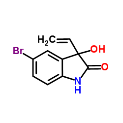 5-Bromo-3-hydroxy-3-vinyl-1,3-dihydro-2H-indol-2-one结构式