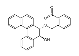 (5S,6S)-6-((2-nitrobenzyl)thio)-5,6-dihydrobenzo[c]phenanthren-5-ol结构式