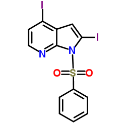 2,4-Diiodo-1-(phenylsulfonyl)-1H-pyrrolo[2,3-b]pyridine图片