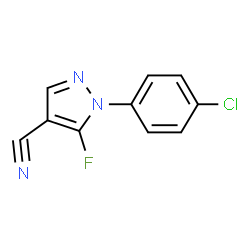 1-(4-Chlorophenyl)-5-fluoro-1H-pyrazole-4-carbonitrile结构式