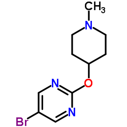 5-Bromo-2-[(1-methyl-4-piperidinyl)oxy]pyrimidine结构式