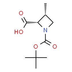 (2S,3R)-1-[(tert-butoxy)carbonyl]-3-methylazetidine-2-carboxylic acid Structure