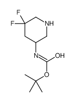 tert-butyl N-(5,5-difluoropiperidin-3-yl)carbamate structure