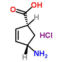 (1R,4S)-4-AMINO-CYCLOPENT-2-ENECARBOXYLIC ACID HYDROCHLORIDE structure