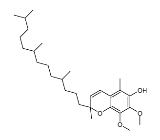 7,8-dimethoxy-2,5-dimethyl-2-(4,8,12-trimethyltridecyl)chromen-6-ol结构式