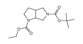 Pyrrolo[3,4-b]pyrrole-1,5-dicarboxylic acid, hexahydro-, 5-(1,1-dimethylethyl) 1-ethyl ester结构式