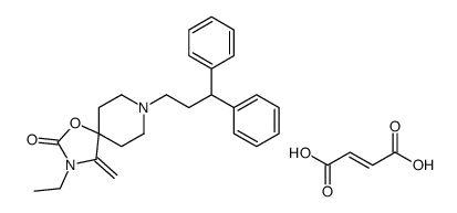 (E)-but-2-enedioic acid,8-(3,3-diphenylpropyl)-3-ethyl-4-methylidene-1-oxa-3,8-diazaspiro[4.5]decan-2-one Structure