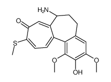 (7S)-7-amino-2-hydroxy-1,3-dimethoxy-10-methylsulfanyl-6,7-dihydro-5H-benzo[a]heptalen-9-one结构式