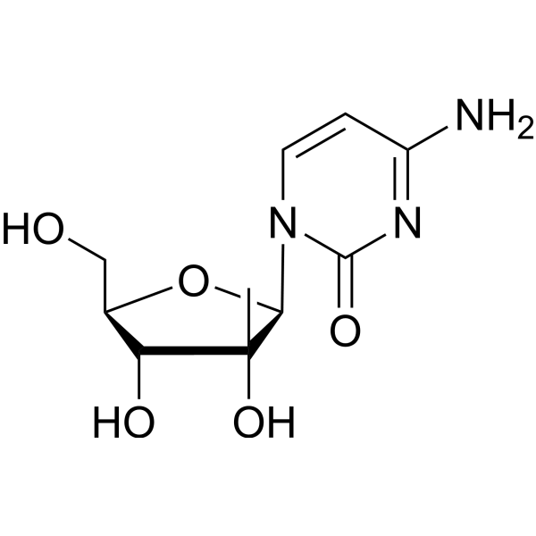 1-(2,3-Dideoxy-β-D-erythro-hexo pyranosyl)cytosine结构式