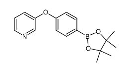 3-(4-(4,4,5,5-四甲基-1,3,2-二噁硼戊环-2-基)苯氧基)吡啶结构式