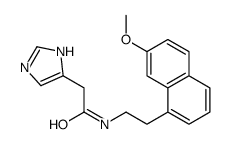 2-(1H-imidazol-5-yl)-N-[2-(7-methoxynaphthalen-1-yl)ethyl]acetamide Structure