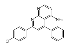 7-(4-chlorophenyl)-5-phenylpyrido[2,3-d]pyrimidin-4-amine结构式