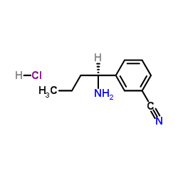 3-[(1S)-1-Aminobutyl]benzonitrile hydrochloride (1:1)结构式